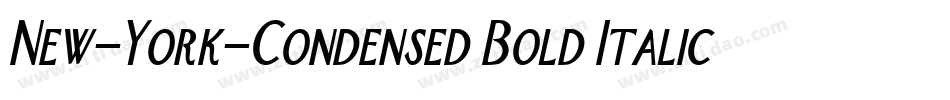 New-York-Condensed Bold Italic字体转换